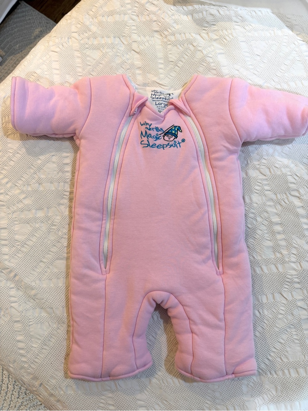 Baby Merlin Magic Sleepsuit - Pink large